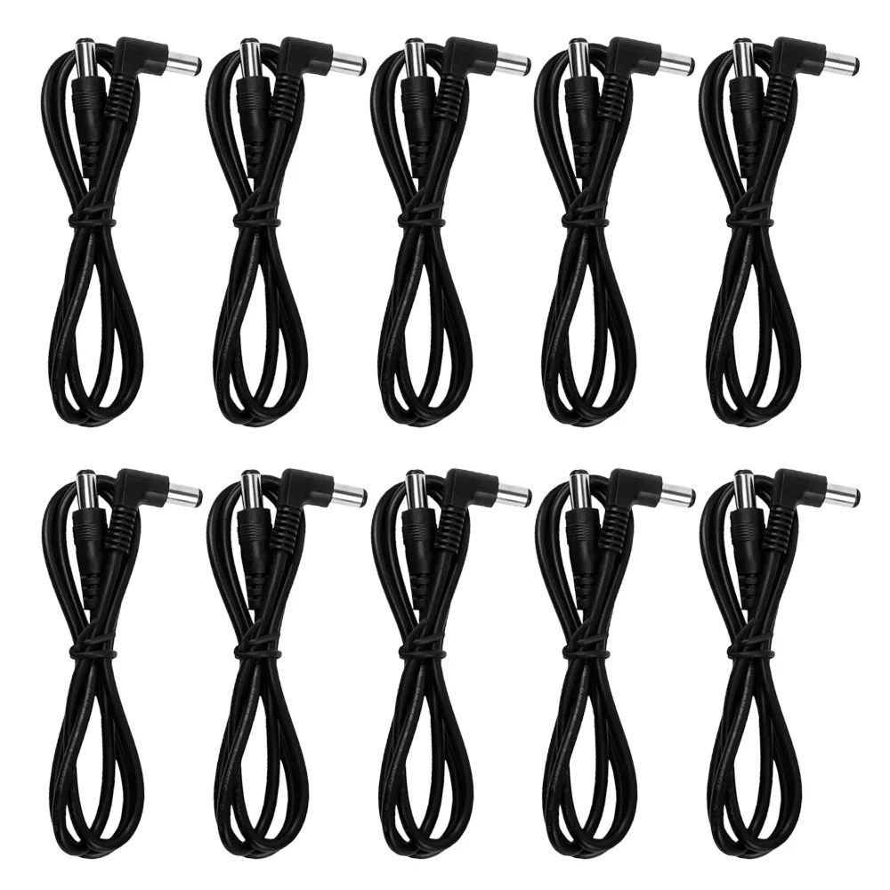 

10 pcs Guitar pedal power cord DC 5.5 x 2.1mm Effect power cord cables Electric guitar extension cord accessories
