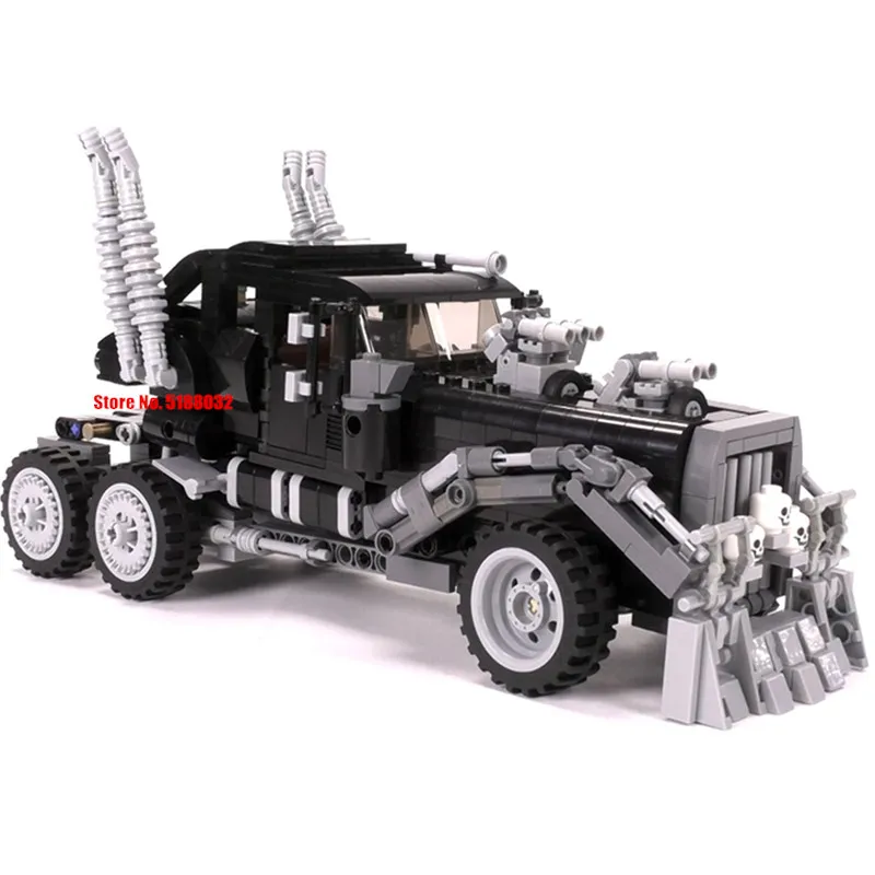 Новинка 3300 шт. серия фильмов Mad Max Модифицированная Военная буровая установка для