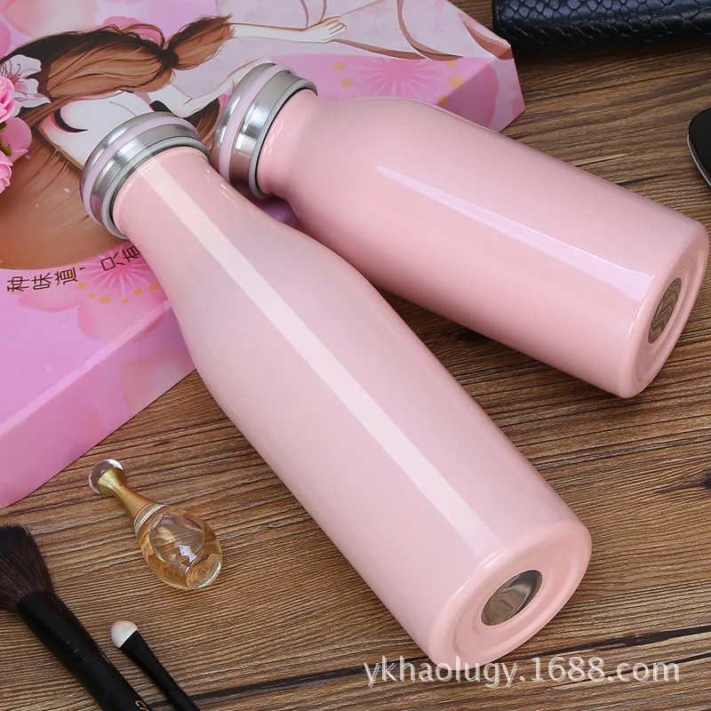 

Creative Cute Milk Bottle Insulated Cup Stainless Steel Small Mouth Glass Students Gift Insulated Cup