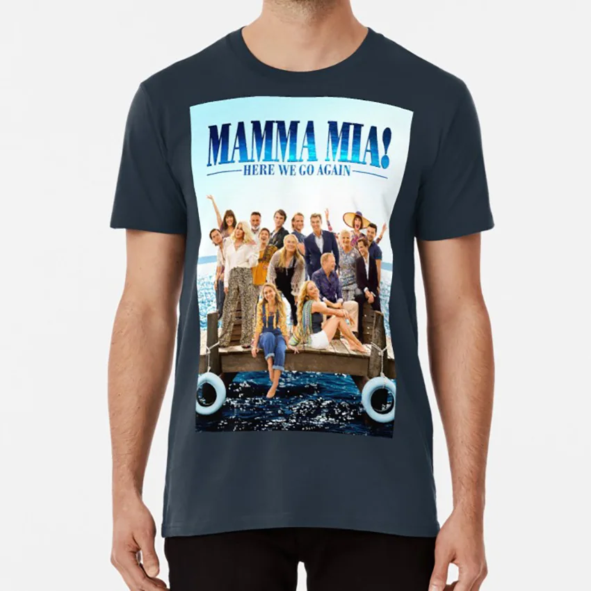 Футболка Mamma mia mamma amanda seyfried meryl streep colin firth christine baranski julie walters dominic cooper | Мужская