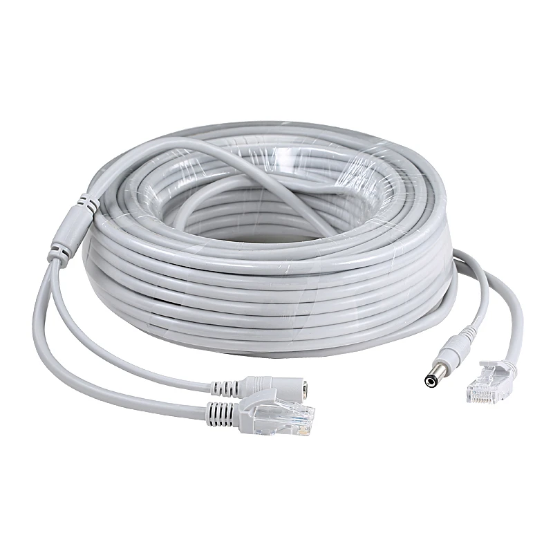 Ethernet-Кабель CCTV 5 м/10 м/20 м/30 м RJ45 + разъем питания постоянного тока кабель Cat5 Сетевой