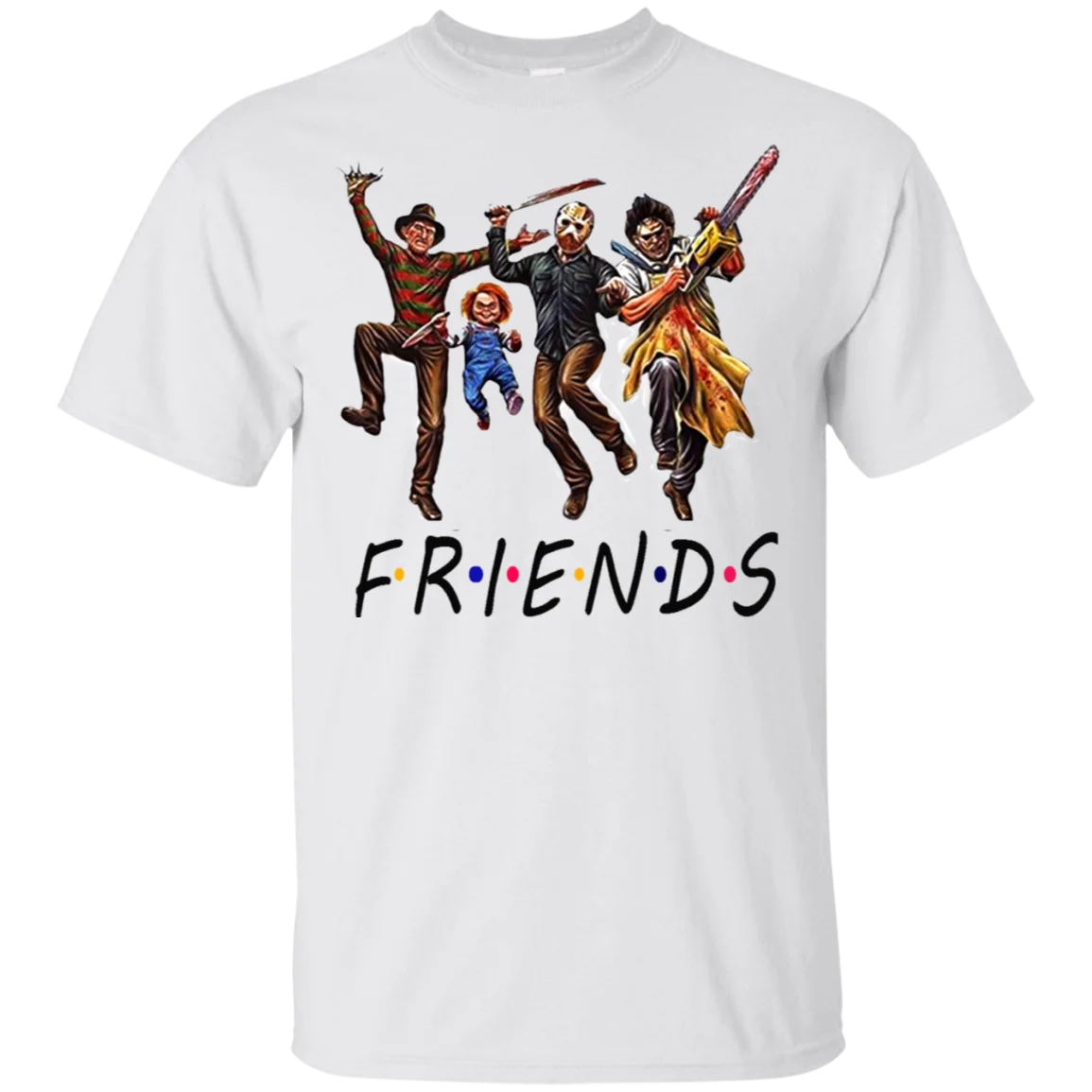 

Horror Characters Friends Halloween Gift T-Shirt