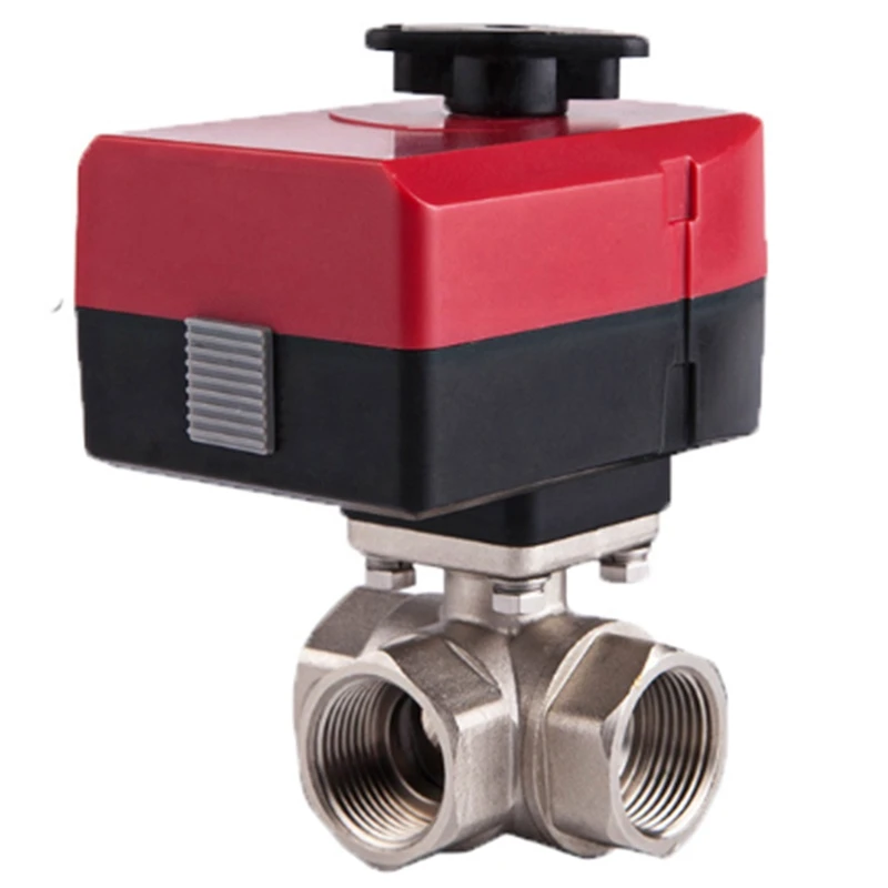 

ABUI-Micro-Three-Way Electric Ball Valve L-Type DN32 AC220V Three-Wire Two-Control Hand-Integrated Electric Valve