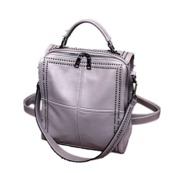 

Natural Cowhide Leather Women Bag 2020 New Versatile Leisure Fashion Trend Students Large Capacity Backpack For Women