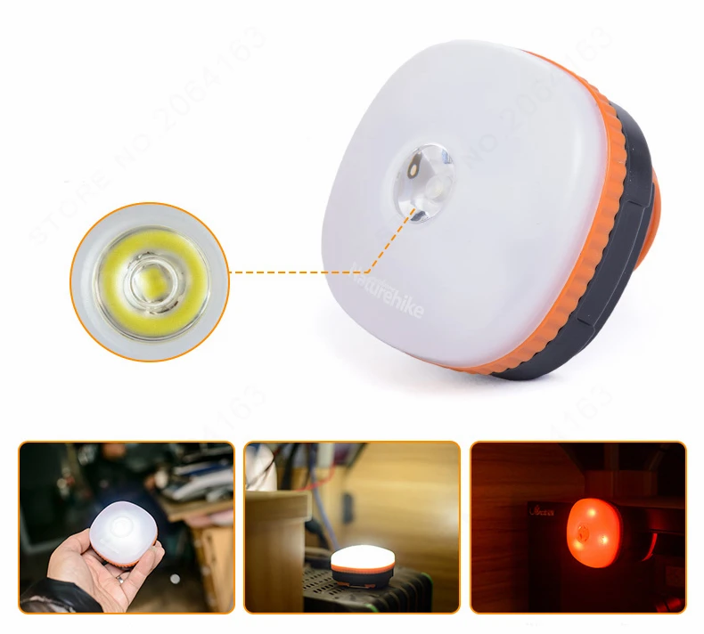 Naturehike Outdoor Camping LED Light Magnetic Lantern Tent Lamp Accessories AAA battery Camping hiking lamps waterproof