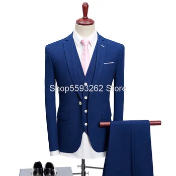 

Etc. Men Groom Suit Suit Three-piece Set Male Slim Fit Business Suit Suit