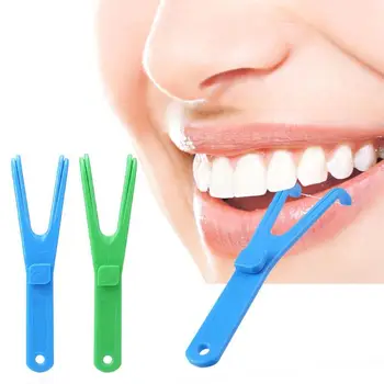 

1pc Y Shape Dental Floss Holder Interdental Teeth Cleaning Stick Aid Bracket Oral Hygiene Care