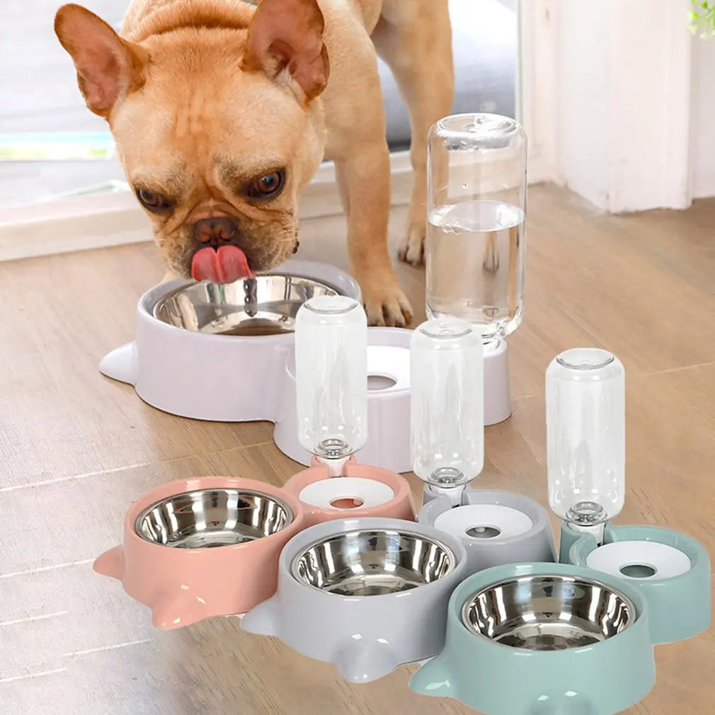 Двойная миска для домашнего животного автоматическая система очистки воды ёмкость для хранения воды чаша для риса кошка собака миска для домашних животных