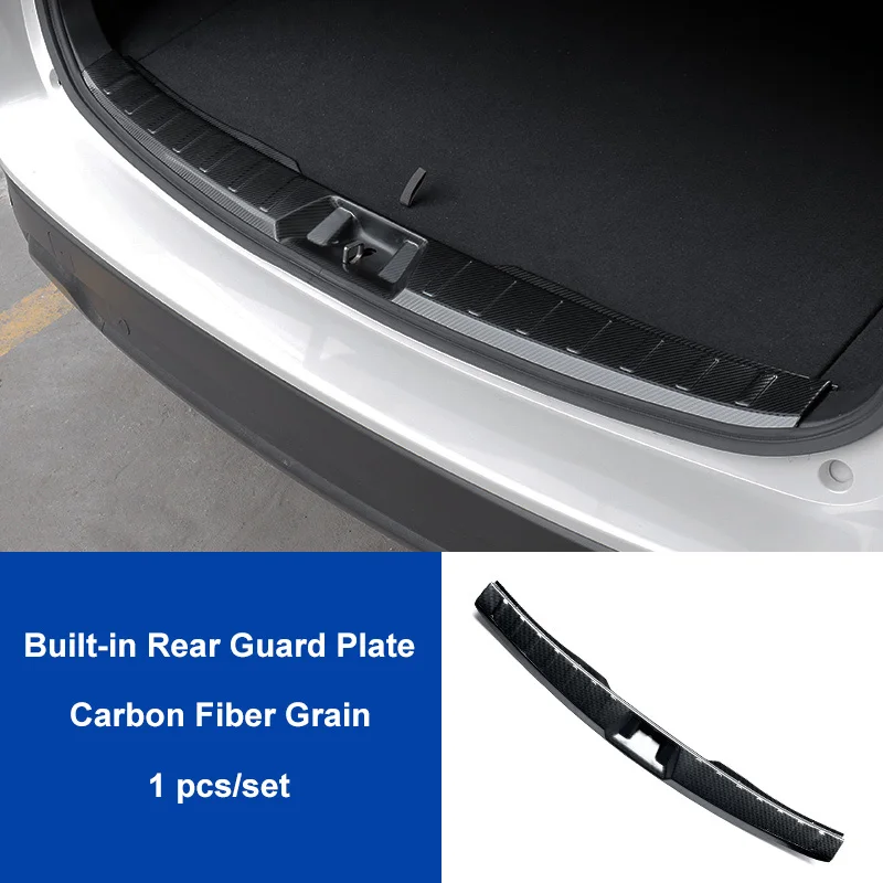 QHCP накладка багажника из нержавеющей стали Задний бампер протектор Порог крышка Внутренний Внешний Хвост порога планки для Subaru Forester - Название цвета: CF Style Inner