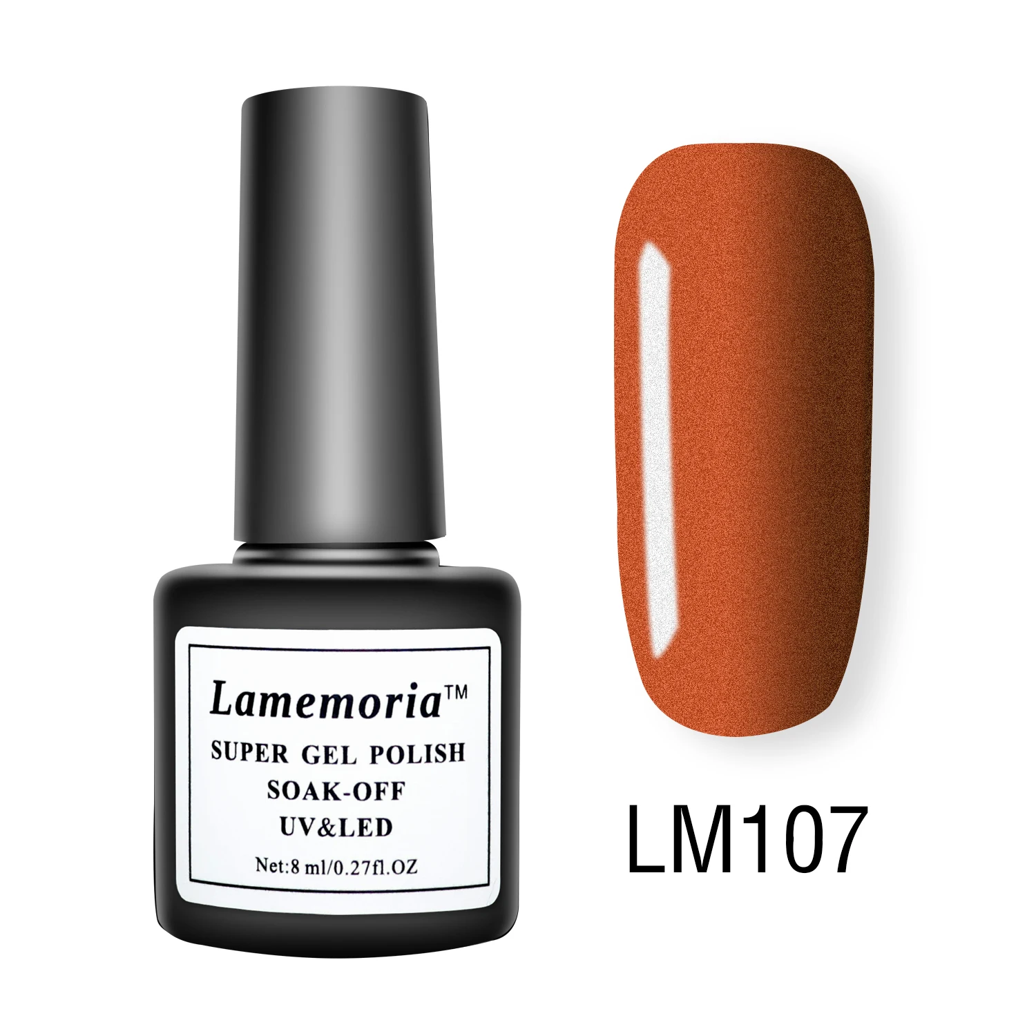Lamemoria, 8 мл, Гель-лак для ногтей, лак для маникюра, УФ, 144 цветов, Vernis, Полупостоянный Гибридный гвоздь, гель, лак, основа для грунтовки - Цвет: LM107