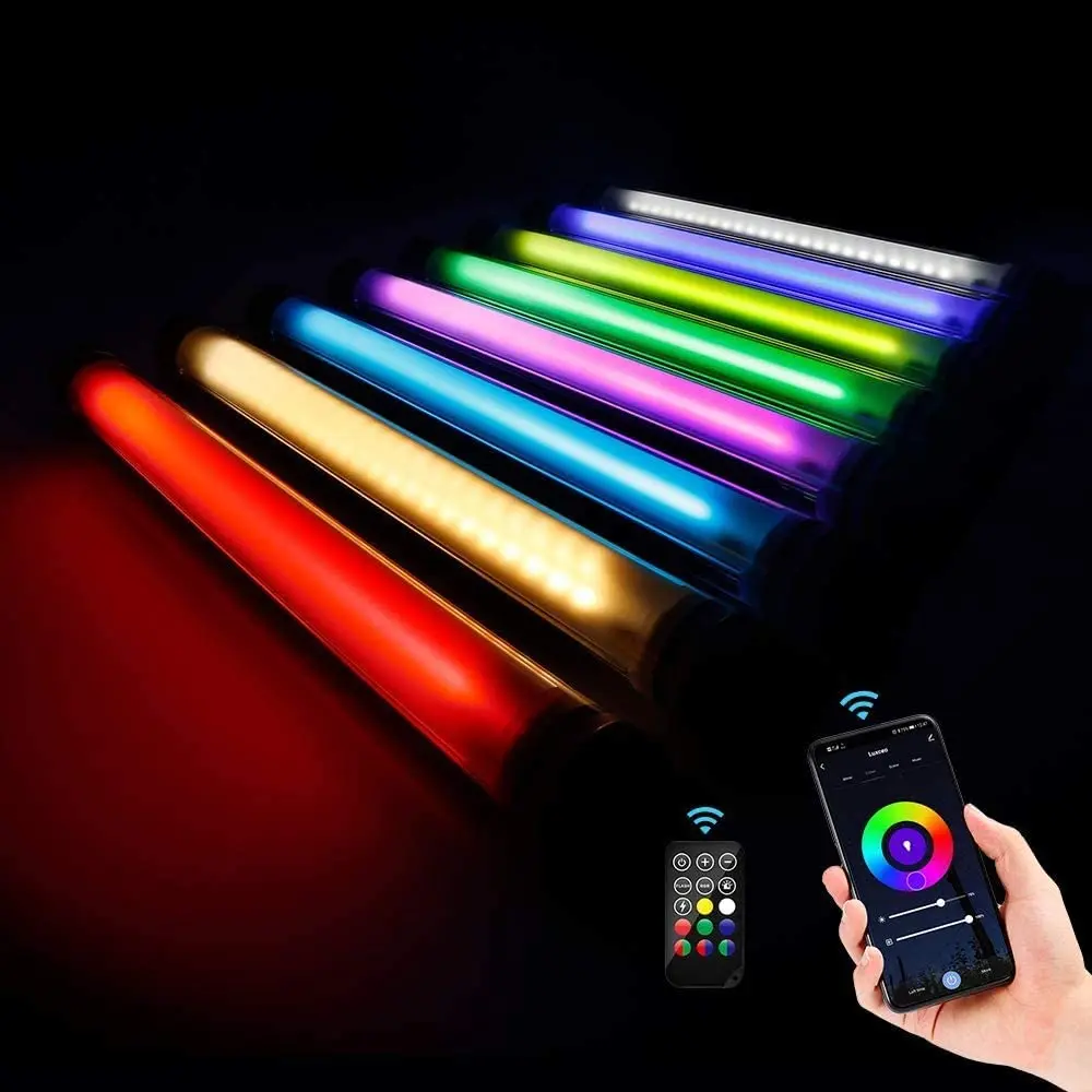 

LUXCEO RGB Handheld Photography Light APP Control 360 Â° Full Color LED Video Light Wand 12 Lighting Modes,CRIâ‰¥95 IP68 Underwater