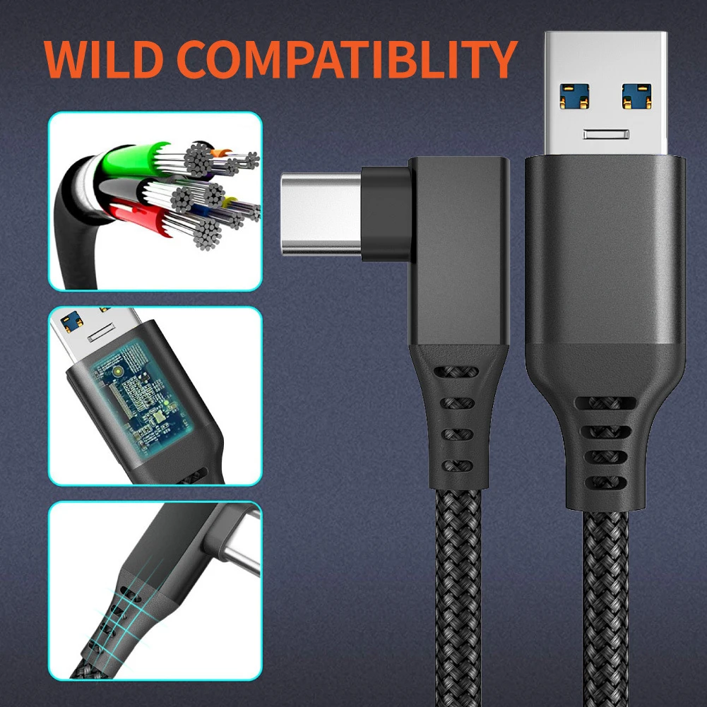 6M/5M Oculus Quest 1 Data Line Charging Cable For Oculus Quest 2 Link VR Data Transfer Cable USB-A Type-C VR Headset Accessories