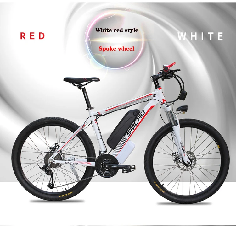 Могут быть выполнены по индивидуальному заказу Smlro 48v 15A 350 Вт 26 дюймов с приводом от двигателя электрический велосипед горный велосипед автомобиля bicicleta Лонгборда, фара для электровелосипеда - Цвет: 36V350W8AH