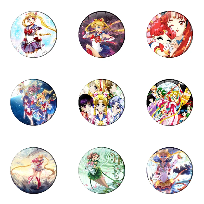 Sailor Moon Pin Cute Anime Badge For Best Friend Brooch Gift Backpack Icon Button Cartoon Brooch Fashion Jewelry