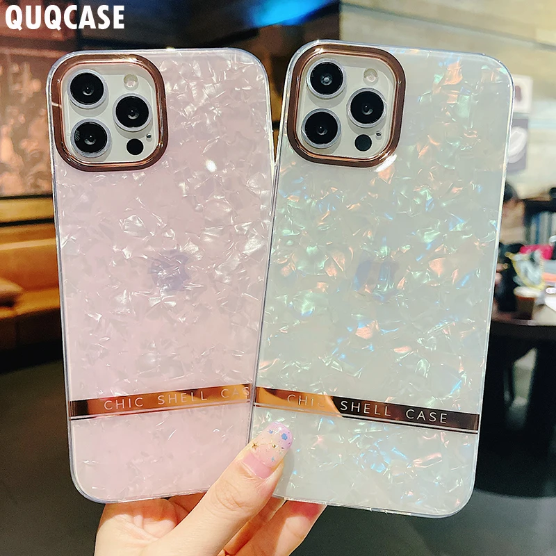 Роскошный Глянцевый мраморный прозрачный чехол для iPhone 11 12 Pro Max 13 Mini XR 6 S 7 8 Plus XS X SE