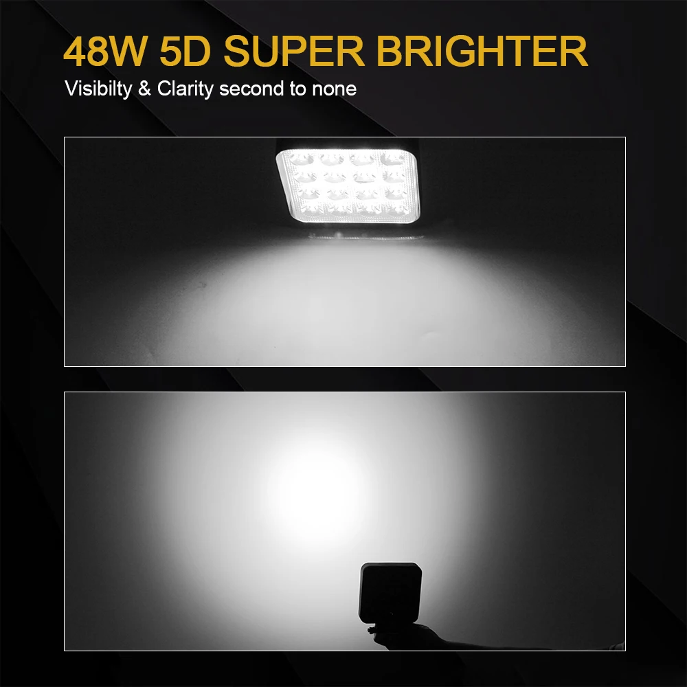 48W Raw LED Punktlicht Arbeitsscheinwerfer Offroad Arbeitslicht