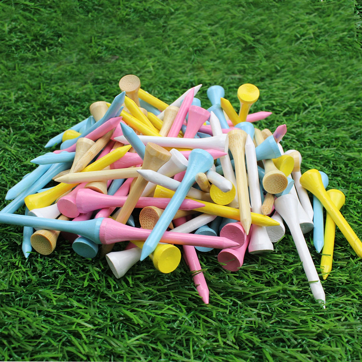 

KOFULL 54/70/83MM 100PC In Bulk High Quality Color Hard Bamboo Golf Tees Wooden Holder Supplies Accessories