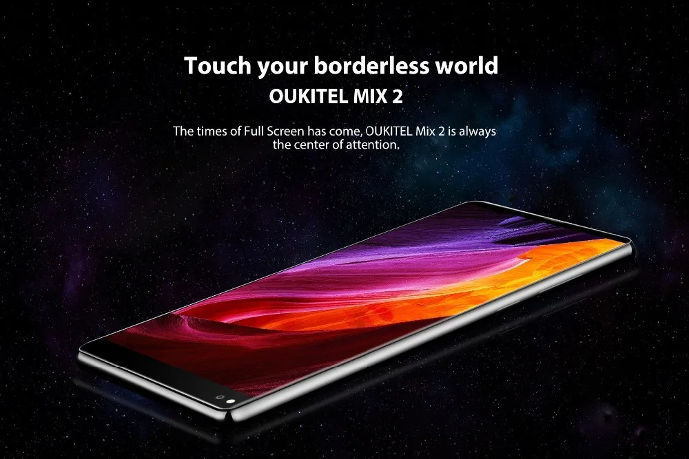 Oukitel MIX 2 5.99" 4G Smart Phone 6GB+64GB 21MP 4080mAh Mobile Phone pk xiaomi mix 2 FREE GIFT: a glass film and a earphone