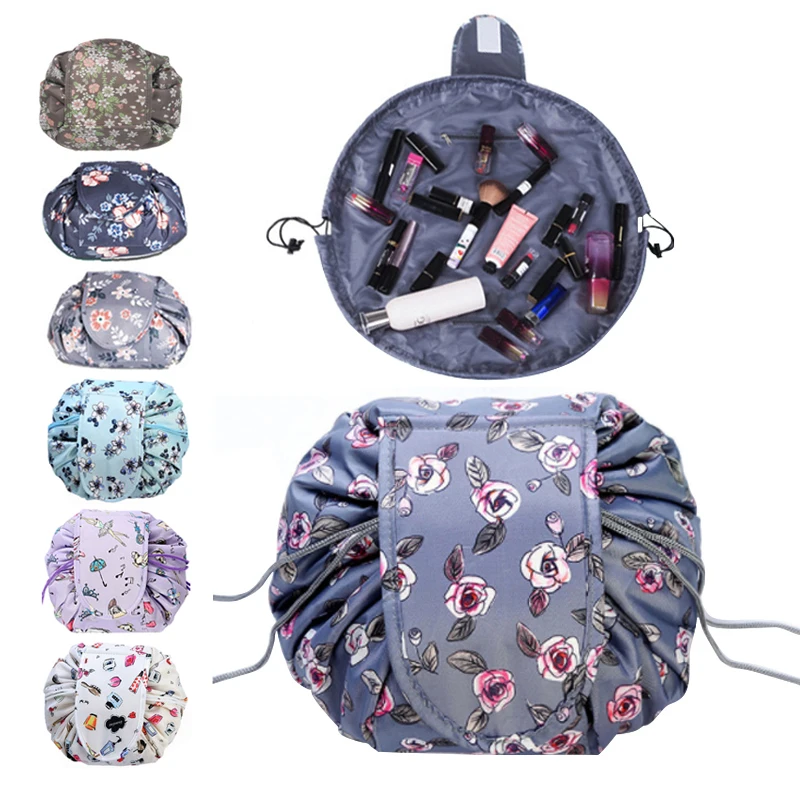 

Women Drawstring Cosmetic Bag Travel Makeup Bag Cosmetic Storage Bag Toiletry Beauty Kit Organizer Pouch
