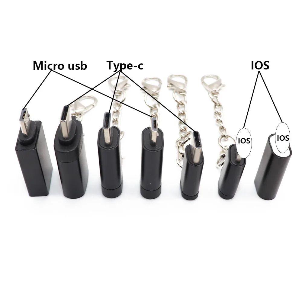 Micro USB для освещения 8 Pin/type-c/usb3.0 кабель зарядного устройства конвертер адаптер для iPhone и Android и type-c зарядное устройство