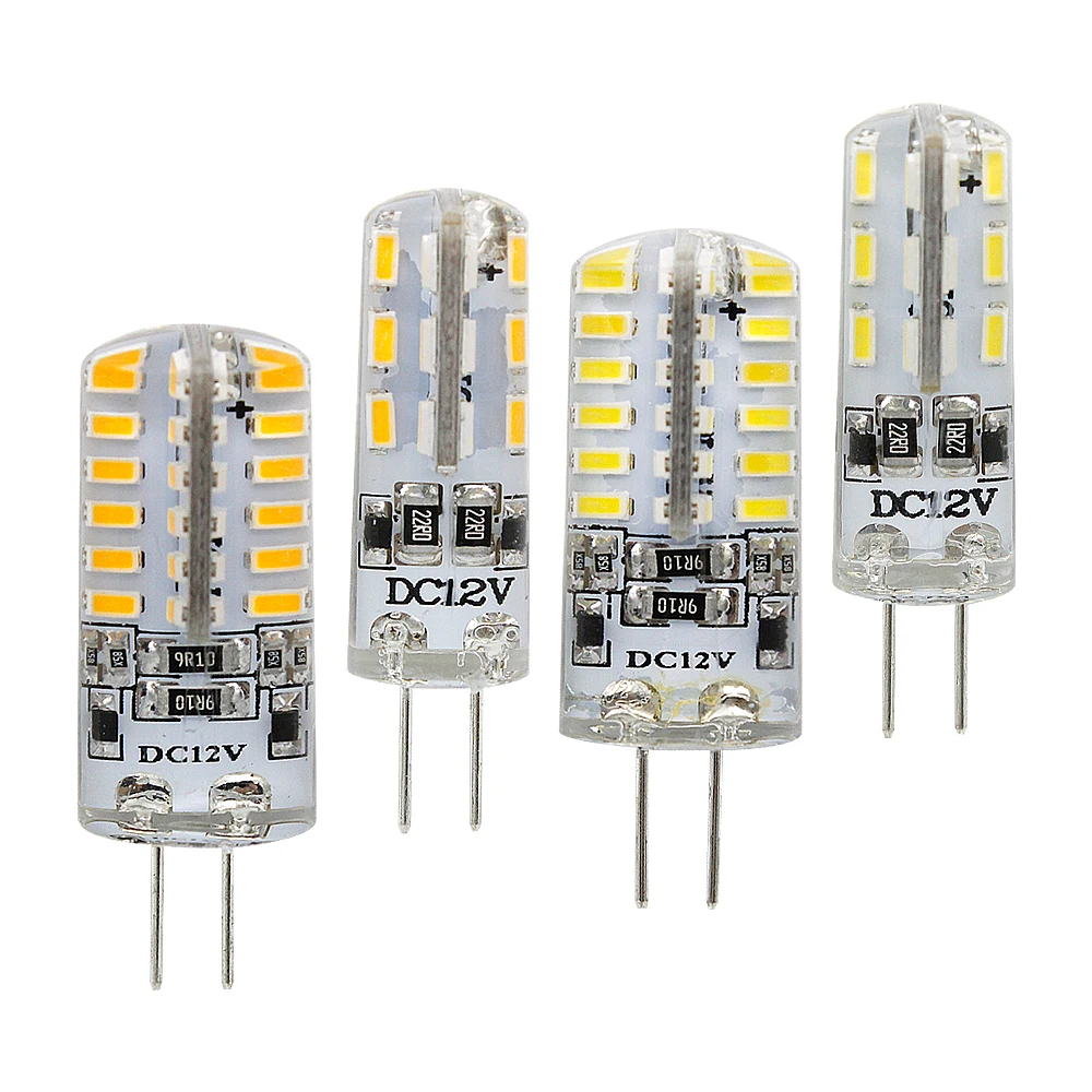 

5pcs Silicone G4 LED Bulb 1W 3W DC 12V SMD 3014 Led Light Replace 10W 20W 30W Halogen Lamp for Chandelier Spotlight Bombillas