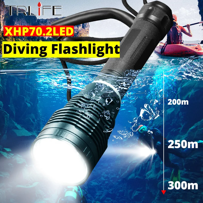 Potente linterna de submarinismo xhp50,2, más 30W, XHP50, sumergible, 250M, linterna IPX8 impermeable, linterna de buceo 3T6 - AliExpress Luces e iluminación