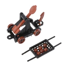 14Pcs/set Medieval Knights Toy Catapult Crossbow Soldier Figures Playset Chariot