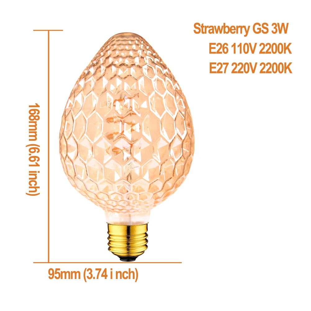 E27 Retro Spiral Light LED Filament Bulb 110V 220V ST64 G80 G95 G125 Dimmable 4W 2200K Vintage Lamps For Decorative Lighting