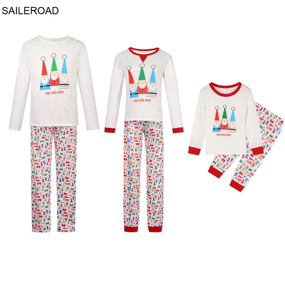 

SAILEROAD Family Matching Christmas Santa Claus Pajamas Sets For Parent-child Outfit Xmas Kids Homewear New Year's Outfits