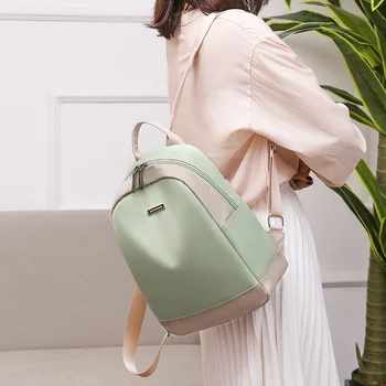 

2020 new shoulder bag large capacity travel bag fashion casual solid color travel backpack double zipper anti-theft backpack