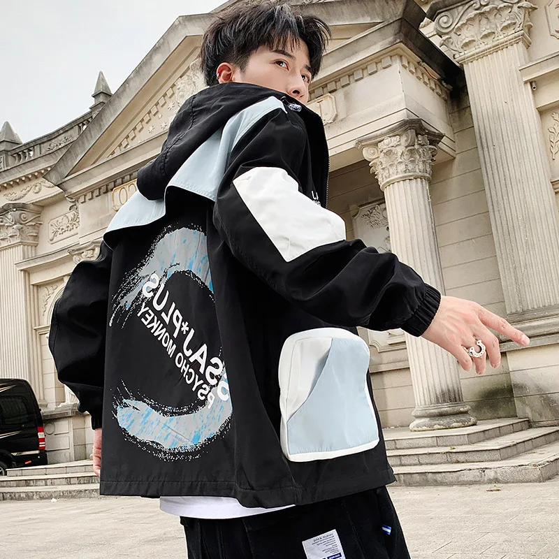 

Hipster Printed Jacket Men Autumn 2019 New Style Korean-style Trend Workwear Popular Brand Students-Style