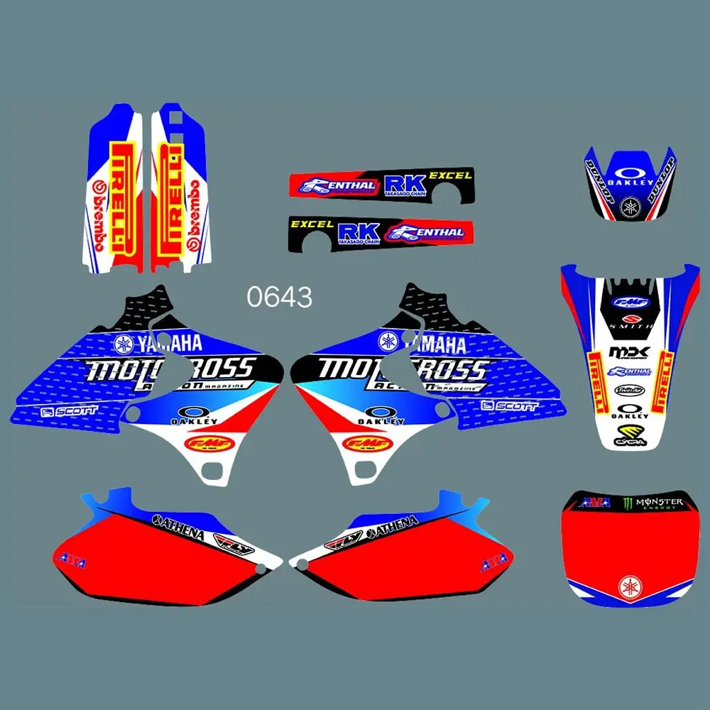 

New Full Graphics Decals Stickers Custom Number Name Glossy Bright Stickers Waterproof for YAMAHA YZ250F YZ400F YZ426F 1999-2002