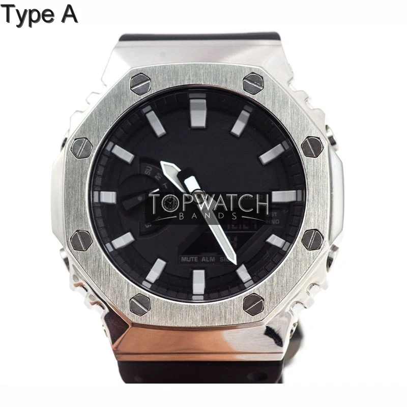 pulseira bezel aço inoxidável pulseira de relógio