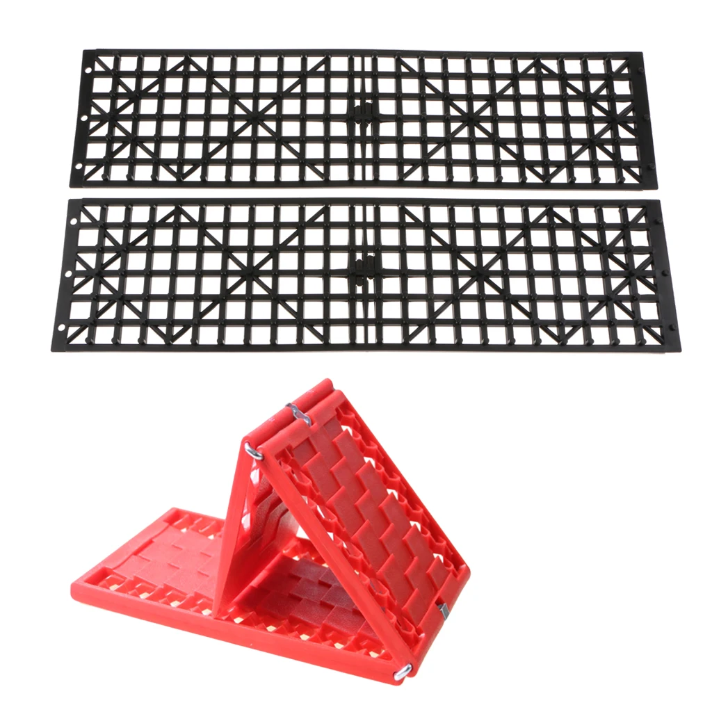 Pack of 4pcs Emergency Tire Traction Mats Car Antiskid Pads Sand Mud Snow Track Tire Ladder