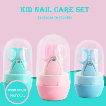 

Fingerqueen Baby Nail Kit 4-in-1 Baby Nail Care Set with Cute Case Baby Nail Clipper Scissors Nail File