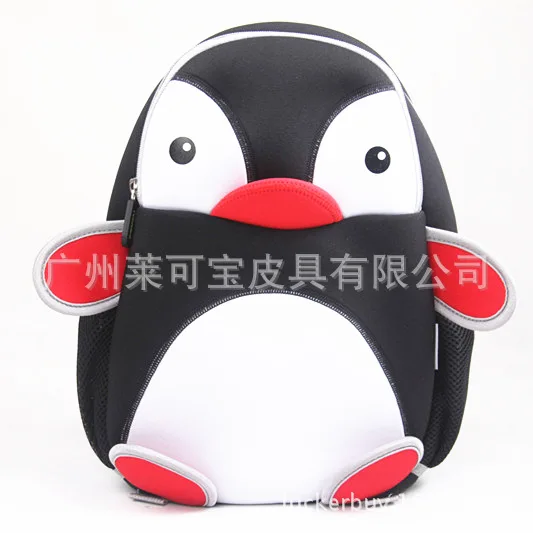 

Penguin School Bag Kindergarten Backpack Young STUDENT'S Backpack Waterproof No Deformation