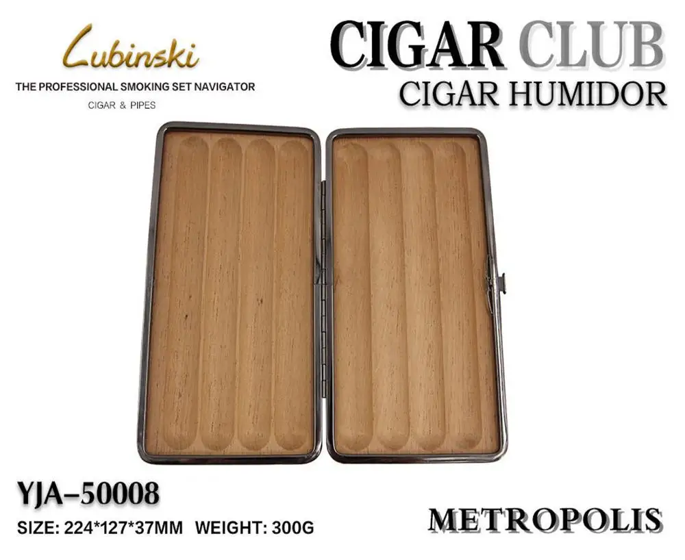 LUBINSKI портсигар чехол вмещает 4 сигары наборы Путешествия Портативный хьюмидор Портсигар кожаный ящик COHIBA сумка 3 цвета