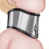 Stainless Steel Neck Collar Bdsm Bondage Lockable Chastity Belts Fetish Dog Collar Neck Harness Collar With Leash Chain Sex Toys 1