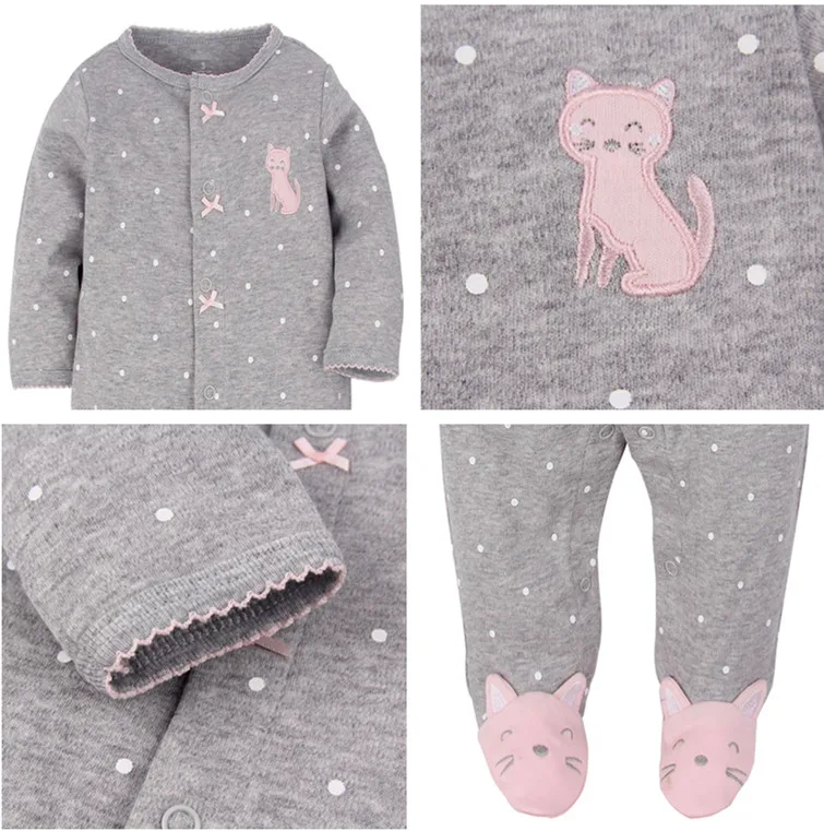 Orangemom Brand summer spring Baby Romper Long Sleeves 100% Cotton Baby Pajamas Cartoon Printed Newborn Baby Girls Boys Clothes