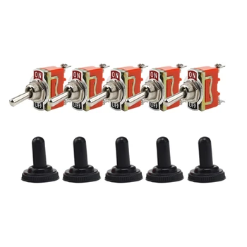 

5X Toggle SWITCH ON/OFF Heavy Duty 30A 125V SPDT 2 Terminal Car Boat Waterproof