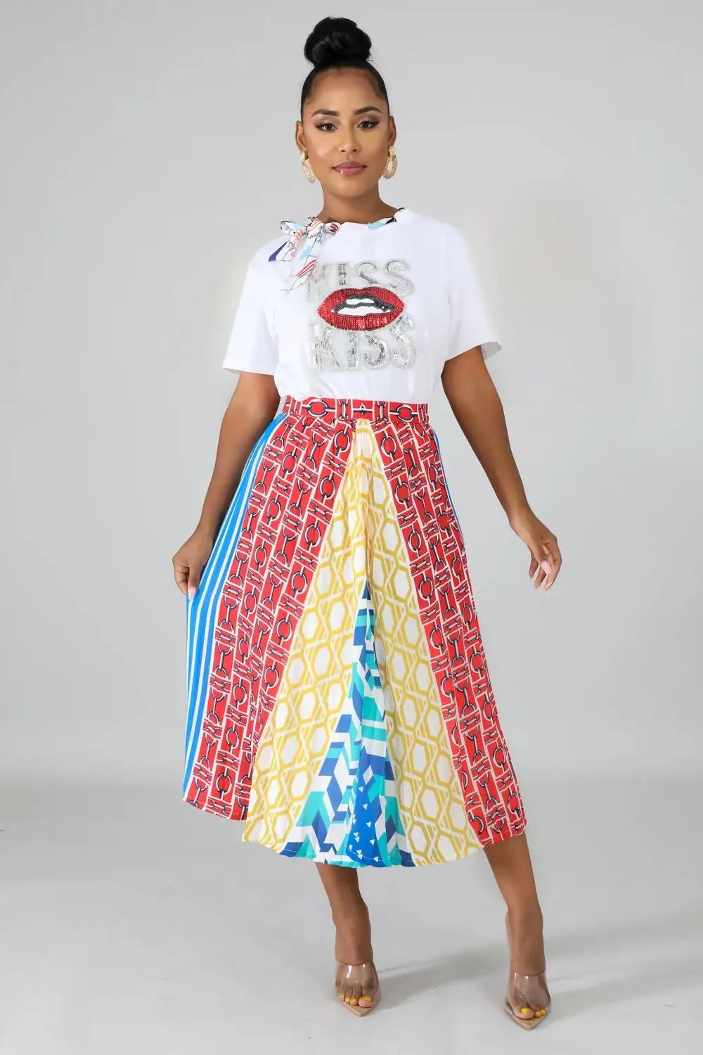 Модные креативные необычные женские юбки с принтом милые уличные хипстеры наряды с высокой талией повседневные женские юбки J1890