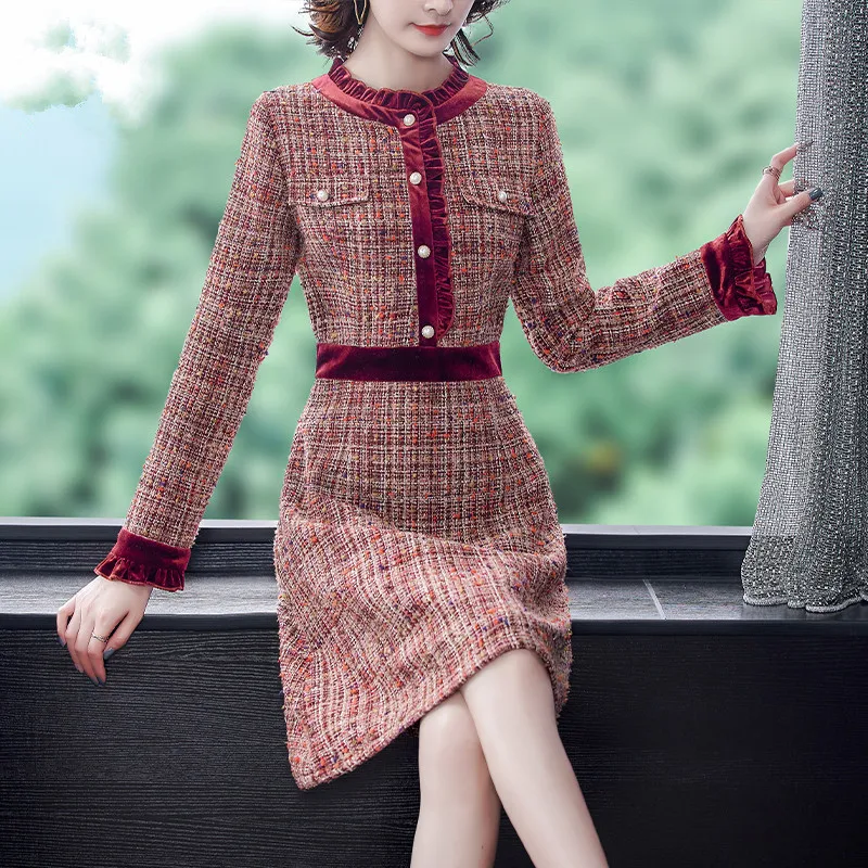 Tweed kleid rot Clearance