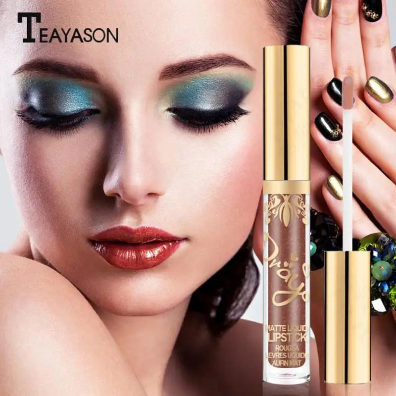 

1Pc Beauty Glazed Matte Liquid Lipstick Long Lasting Waterproof Glitter No Fading Lip Tint Clear Lip Stain Blue Yellow Lip Gloss