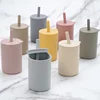Custom Hight Super Soft Training Nontoxic Drinking Straw Cleaners Organic Detachable Sensory Sippy Silicone Tumbler Silicone Cup 1