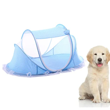 

Dog Bed Net Mosquito Net Four Seasons Universal Nest Cage Mosquito Net Tent Anti Mosquito Bites Pet Suppplies (Blue)