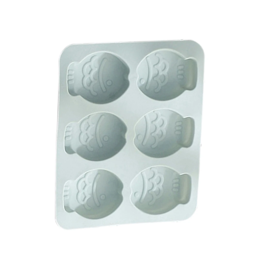 HM2470 6 holes Cute Fish Shape Silicone Cake Mold Chocolate Cake Fondant Clay Mold Kitchen Cooking Decoration Cake Mould Tools#05 - Цвет: HM2470