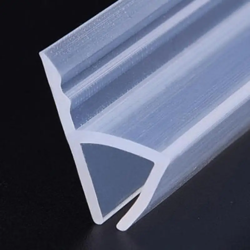 

Shower Transparent Door Window H Shaped Sealing Strip Curved Rubber Plastic