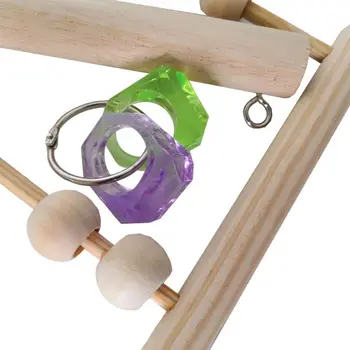 

Parrot Nibble Wood Color Swing Standing Bar Bird Puzzle Trick Toy for Parrots 50JD