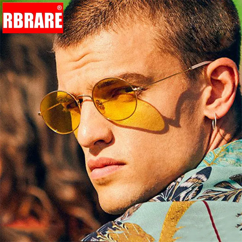 

RBRARE New Arrival 2019 Women Sunglasses Retro Metal Oval Sunglasses Men Candy Color Transparent Sun Glasses Vintage Shades