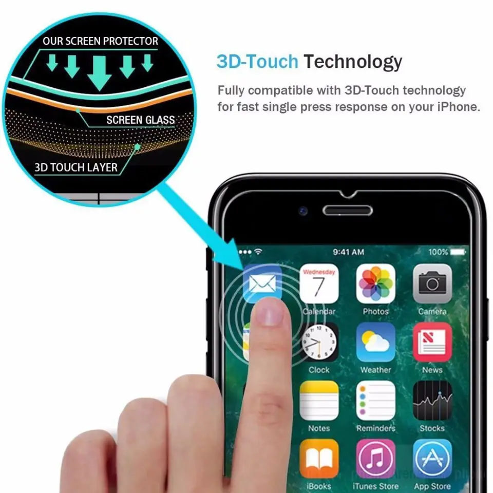 Gourde, защитное закаленное стекло для iphone 7, 8, 6, 6s Plus, X, XS, MAX, стекло для iphone xr, Защитное стекло для экрана iphone 7, 8, 5, 5S, SE